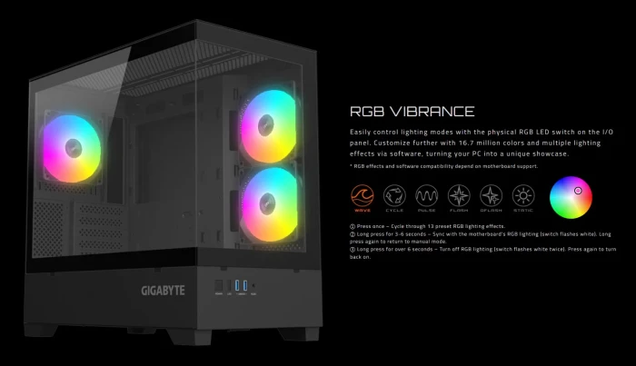 GIGABYTE C201 PANORAMIC Black