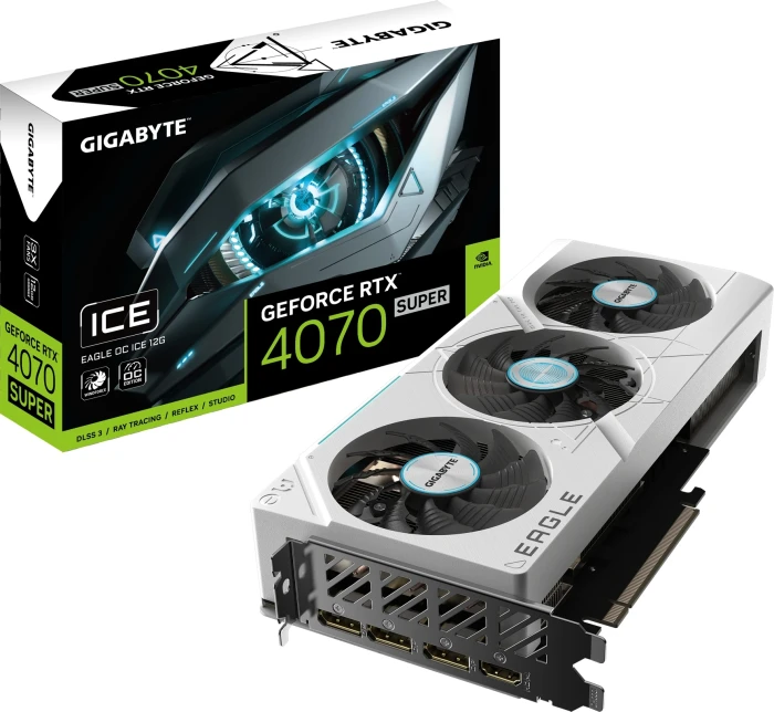 GIGABYTE RTX 4070 SUPER EAGLE OC ICE 12G /РАЗОПАКОВАН/