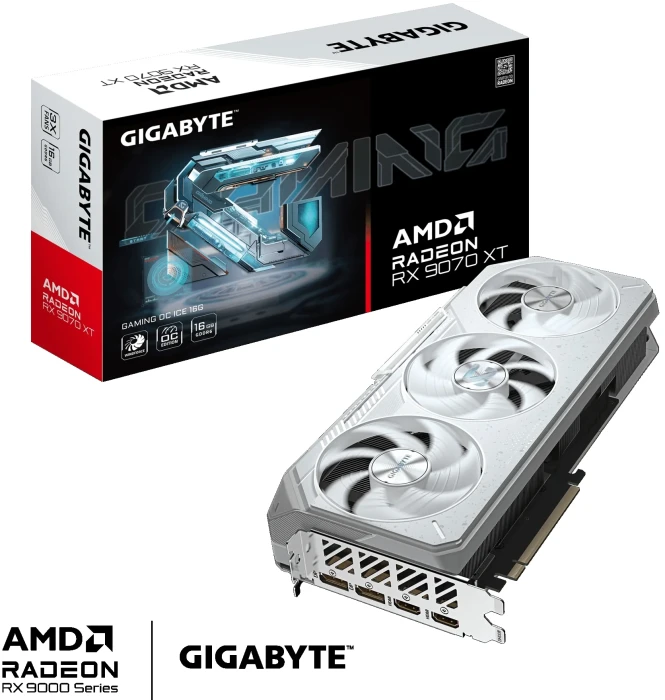 GIGABYTE RX 9070 XT GAMING OC ICE 16G