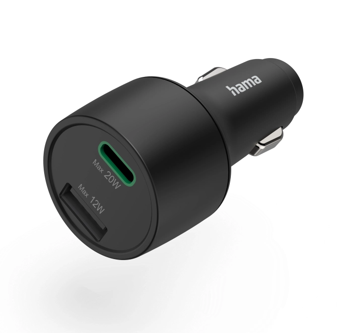 Зарядно за кола HAMA, USB-C, USB-A, (PD)/QC, 32W, Черно