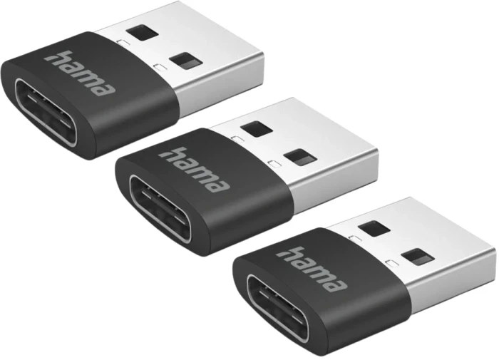 HAMA преходник 3 броя USB 2.0 > Type-C