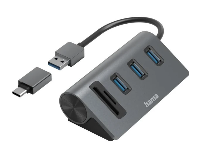 HAMA USB хъб/четец на карти