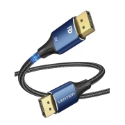 Vention кабел Display Port 1.4 DP M / M 8K 1m - Cotton Braided, Blue Aluminum Alloy - HCELF