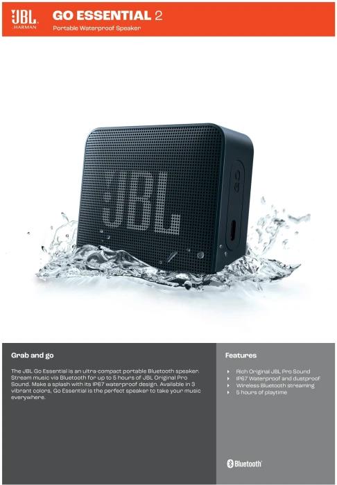 JBL Go Essential 2 Bluetooth - Blue