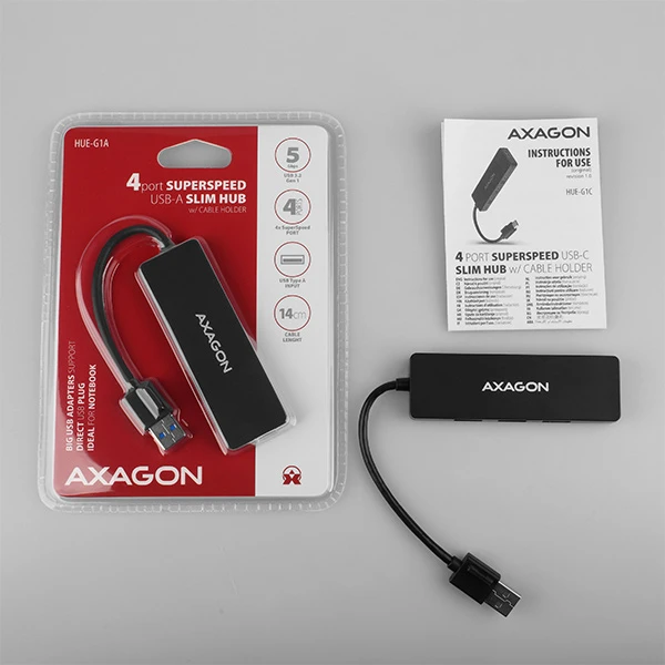 AXAGON HUE-G1A USB SLIM hub