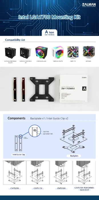 Zalman Mounting Kit LGA1700 TYPE-A