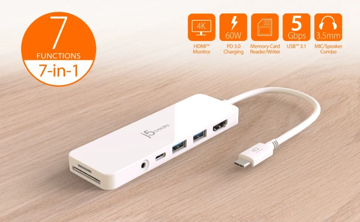 j5create JCD373 USB-C 6in1 HUB