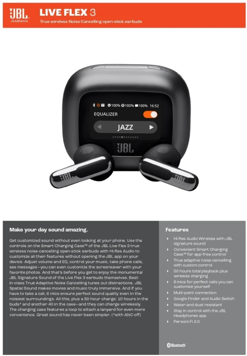 JBL Live Flex 3 Bluetooth - Purple
