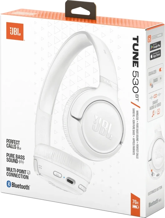 JBL TUNE 530BT Bluetooth - White