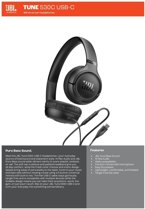 JBL TUNE 530C USB-C - Black