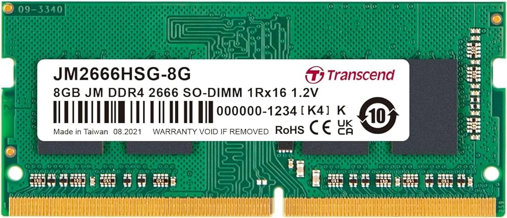 Transcend HSG 8GB DDR4 2666Mhz CL19 SO-DIMM