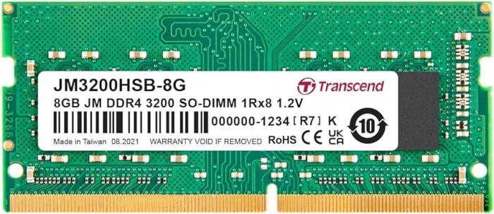 Transcend HSB 8GB DDR4 3200Mhz CL22 SO-DIMM