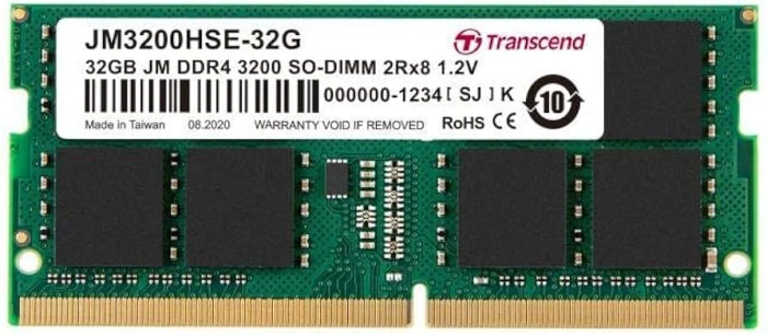 Transcend HSE 32GB DDR4 3200Mhz CL22 SO-DIMM