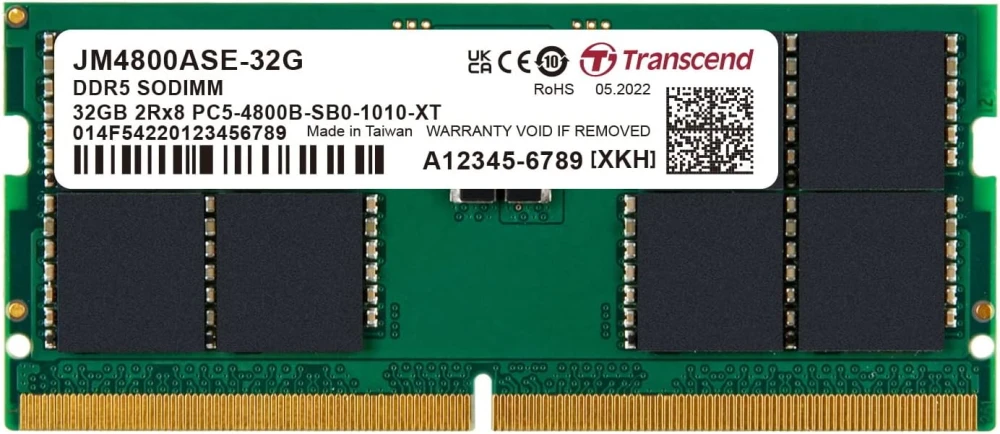 Transcend ASE 32GB DDR5 4800MHz CL40 SO-DIMM