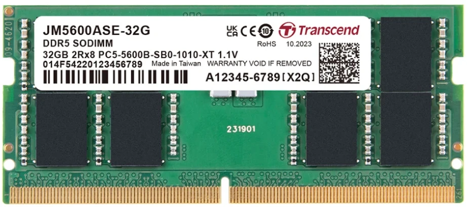 Transcend ASE 32GB DDR5 5600MHz CL46 SO-DIMM