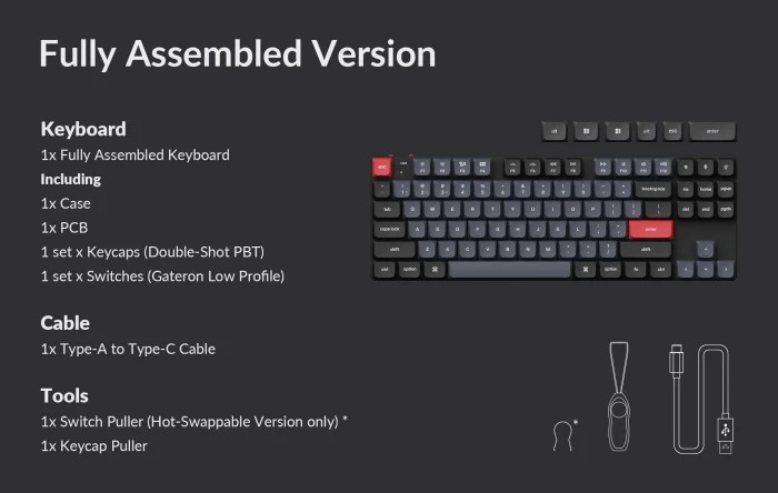 Keychron K1 Pro QMK Red Switch