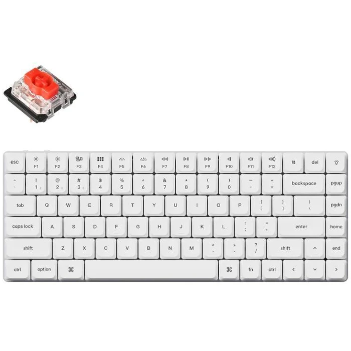 Keychron K3 Pro White QMK/VIA Red Switch