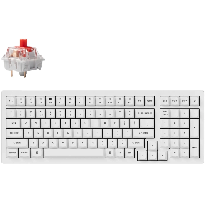 Keychron K4 Pro White  Hot-Swapp Red Switch