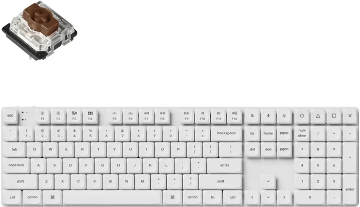 Keychron K5 Pro White QMK/VIA Brown Switches