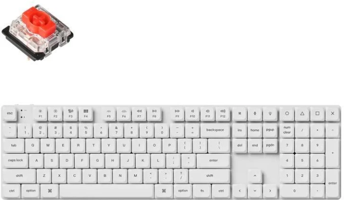 Keychron K5 Pro White QMK/VIA Red Switches