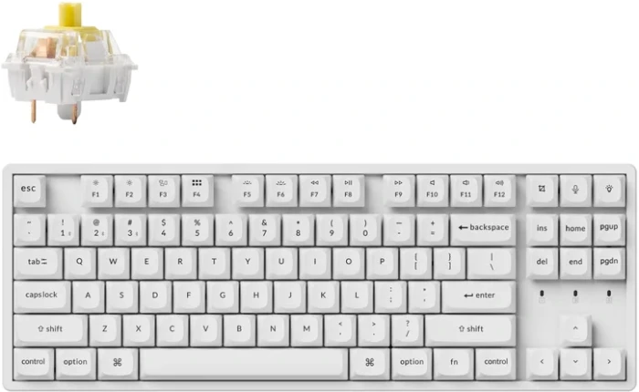 Keychron K8 Pro White QMK/VIA Banana Switch