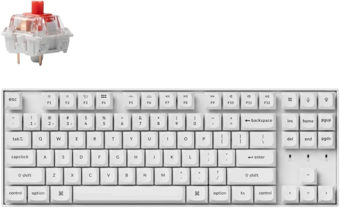 Keychron K8 Pro White QMK/VIA Red Switch