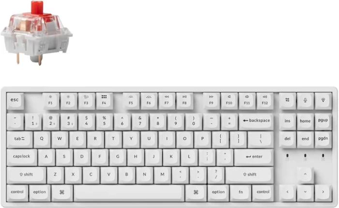 Keychron K8 Pro White QMK/VIA Red Switch