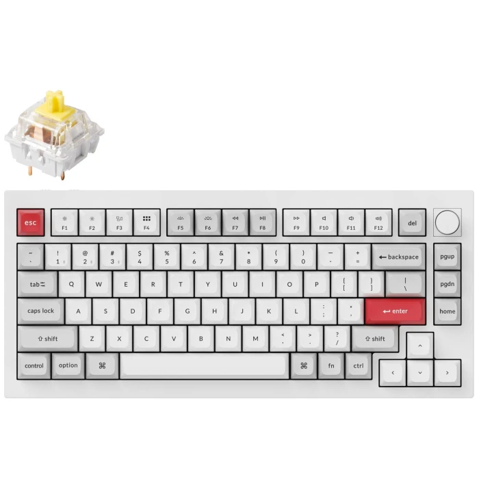 Keychron Q1 Pro White QMK Banana Switch