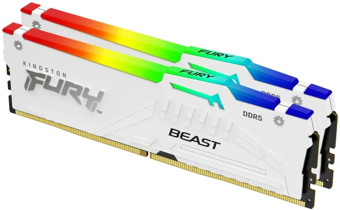Kingston FURY Beast White RGB 64GB (2x32GB) 6000MT/s DDR5 CL30