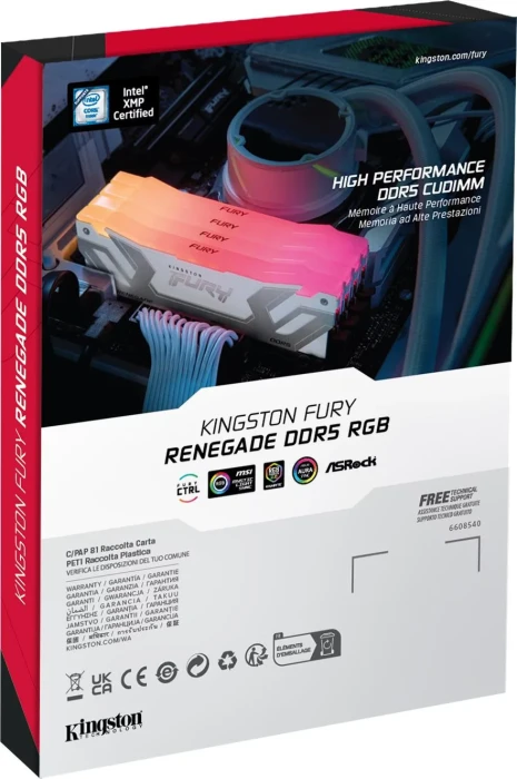 Kingston FURY Renegade Silver/White RGB 48GB (2x24GB) DDR5 8400MT/s CL40