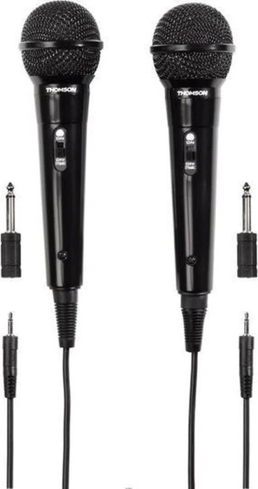 Комплект от динамични микрофони HAMA Thomson M135D, 3.5mm, Черен, 2 бр.