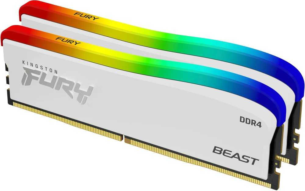 Kingston FURY Beast RGB White 16GB(2x8GB) DDR4 3200MHz CL16