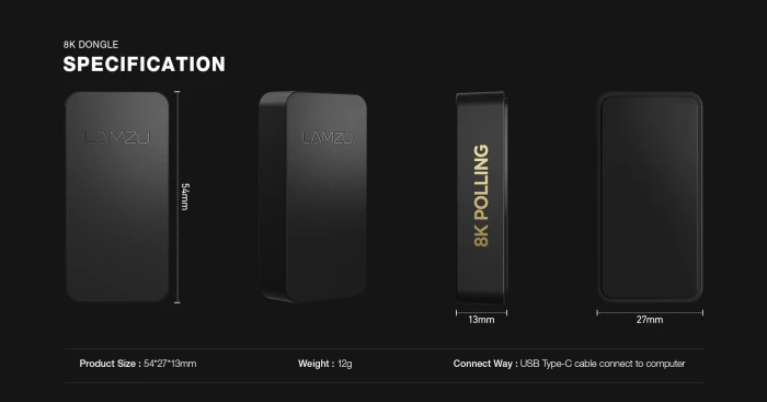 Lamzu приемник за мишка 8K DONGLE