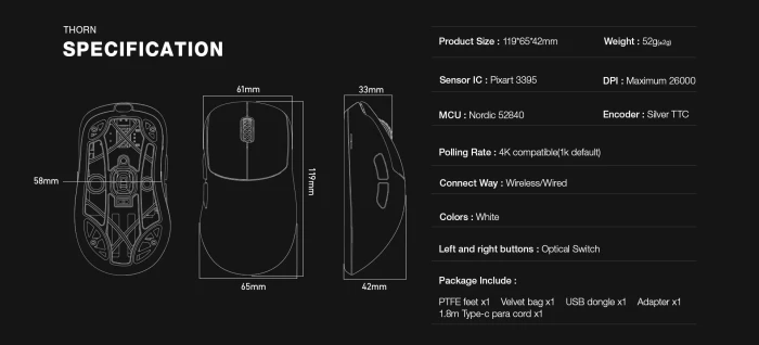Lamzu THORN (4K Compatible) Wireless