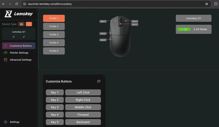 Lemokey G1 Wireless Black