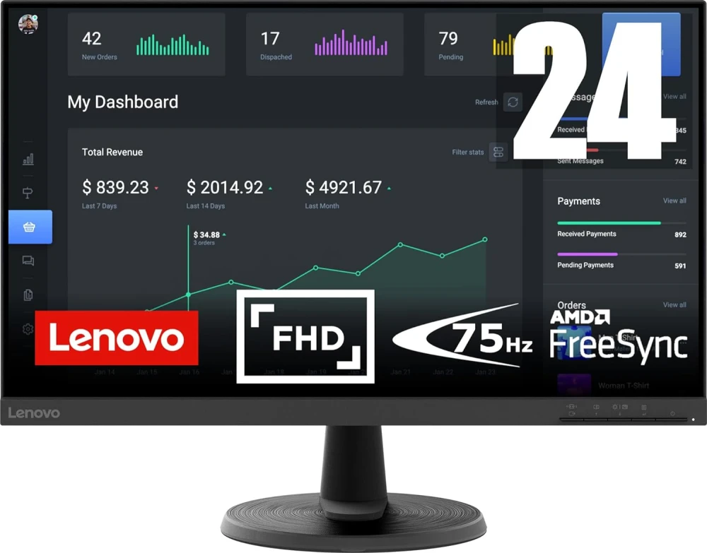 LENOVO D24-40 23.8" VA 75Hz