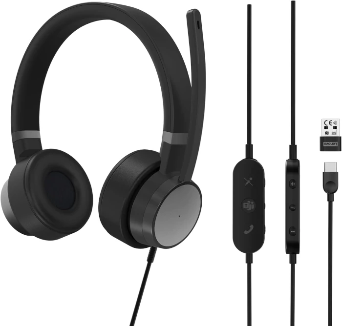 Lenovo Go Wired ANC Headset Black