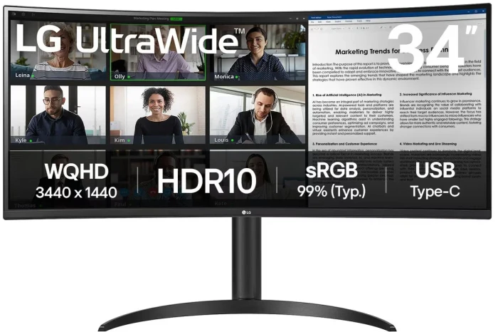LG 34WR55QK-B 34" VA 100Hz