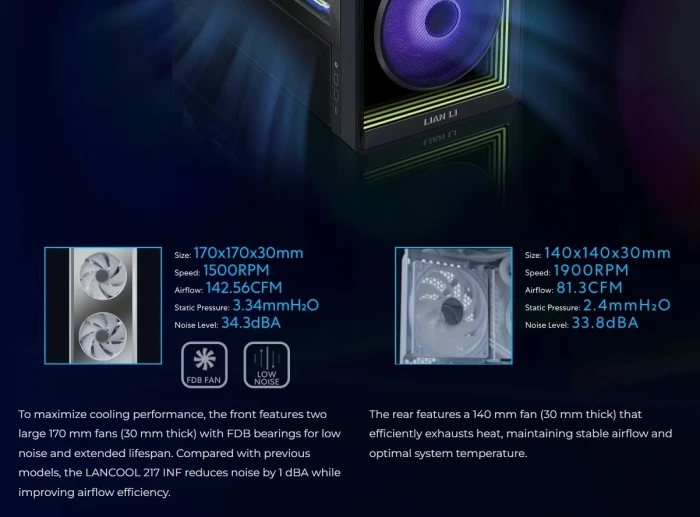 Lian Li LANCOOL 217 INF - Black