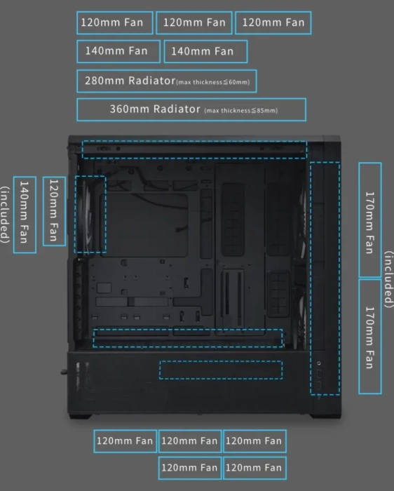Lian Li LANCOOL 217 INF - Black