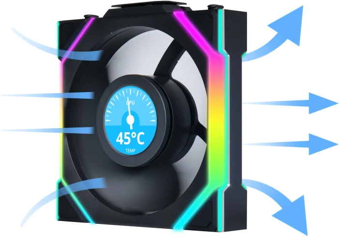 Lian Li UNI FAN SL Wireless LCD Black 3in1