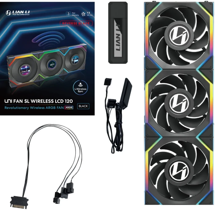 Lian Li UNI FAN SL Wireless LCD Reverse 3in1