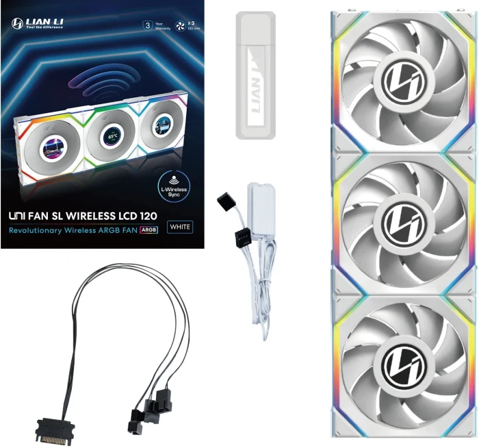 Lian Li UNI FAN SL Wireless LCD White 3in1
