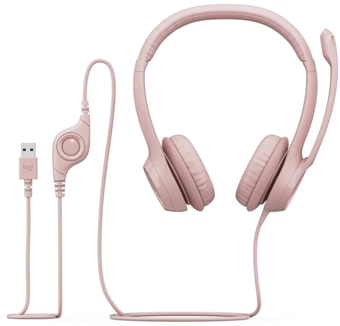Logitech H390 USB-A Headset - Pink