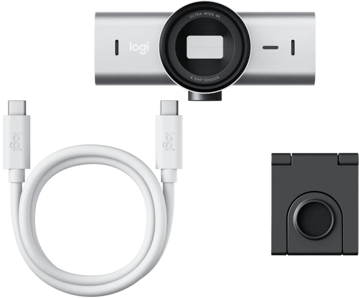 LOGITECH MX Brio 4K Webcam - Pale Gray