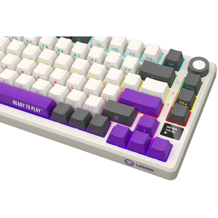 LORGAR KBP7075W Wireless PBT Beige