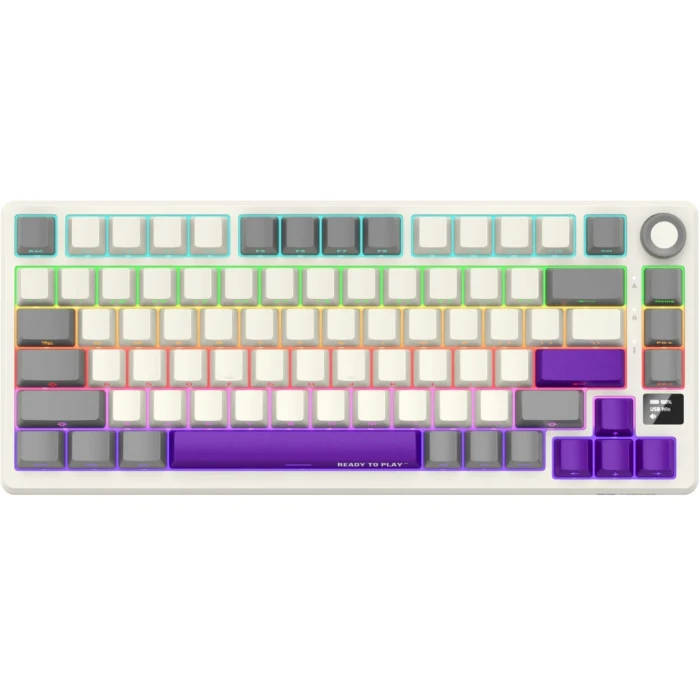 LORGAR KBP7075W Wireless PBT Beige