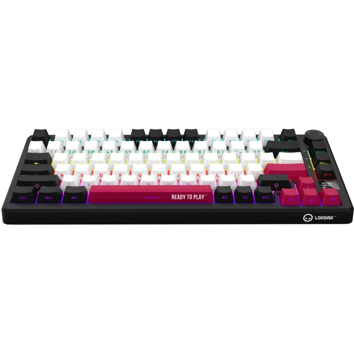 LORGAR KBP7075W Wireless PBT Black