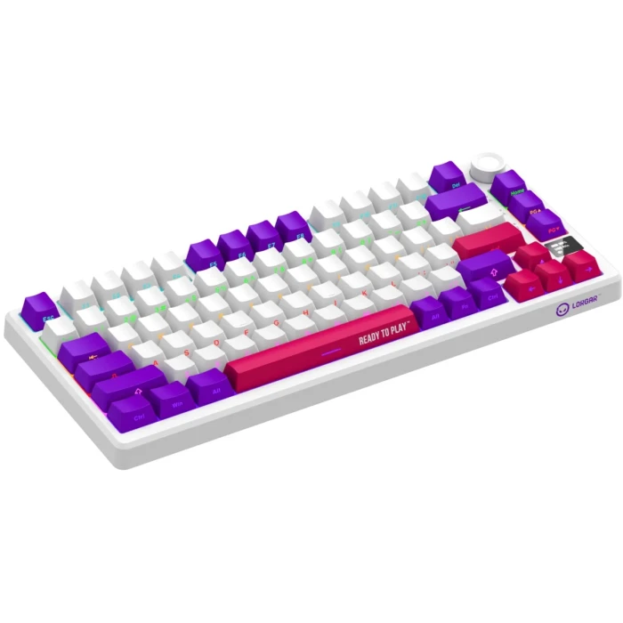 LORGAR KBP7075W Wireless PBT White