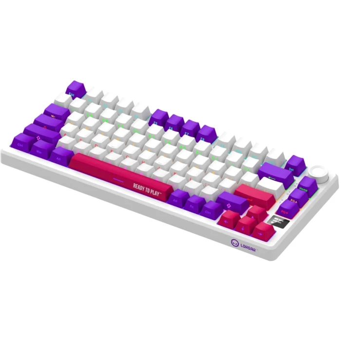 LORGAR KBP7075W Wireless PBT White